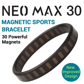 Neo Max 30 Charcoal Black Magnetic Sports Bracelet